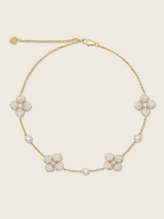 Hydrangea Pearl Choker Necklace