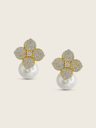 Hydrangea Earring - Gold