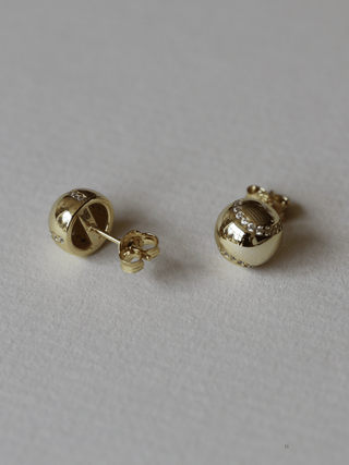 Court Earrings Semi-Pavé