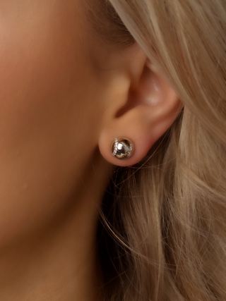 Court Earrings Semi-Pavé