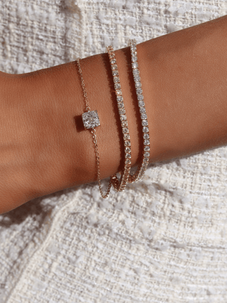 REGINA Princess Cut Square Bracelet