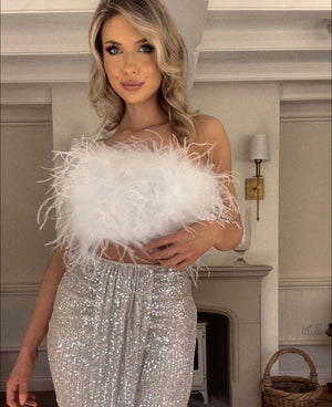 3 Ways to style the Ostrich Feather Bustier - Nice Cream London
