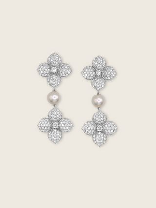 Hydrangea Pearl Drop Earring