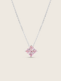 Crystal Hydrangea Necklace - Blush