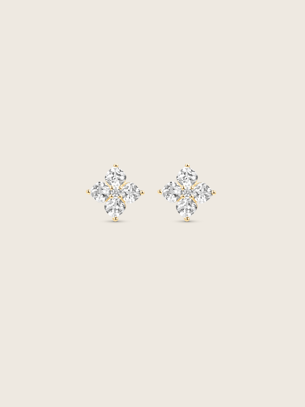 Petite Crystal Hydrangea Stud Earrings