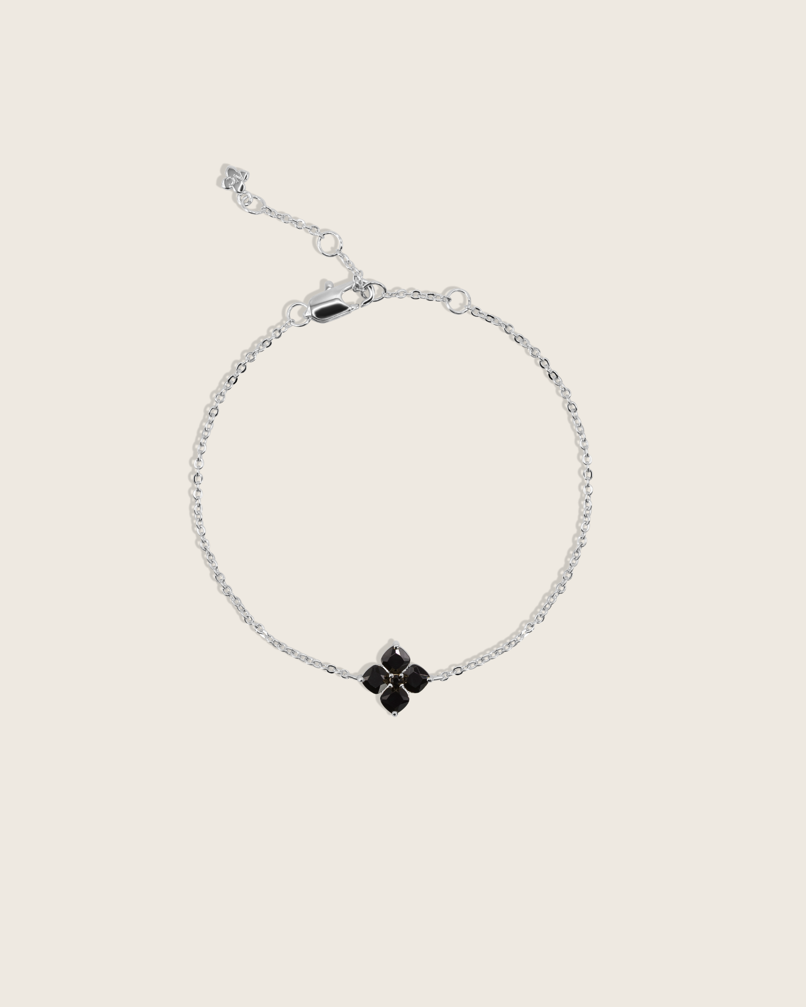 Mini Crystal Hydrangea Bracelet - Espresso