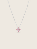 Mini Crystal Hydrangea Necklace - Blush
