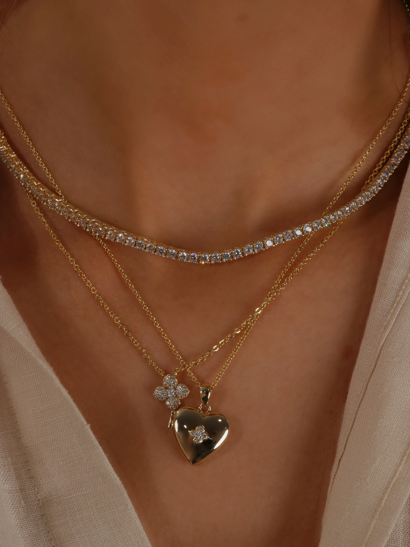 Love Locket Hydrangea Necklace