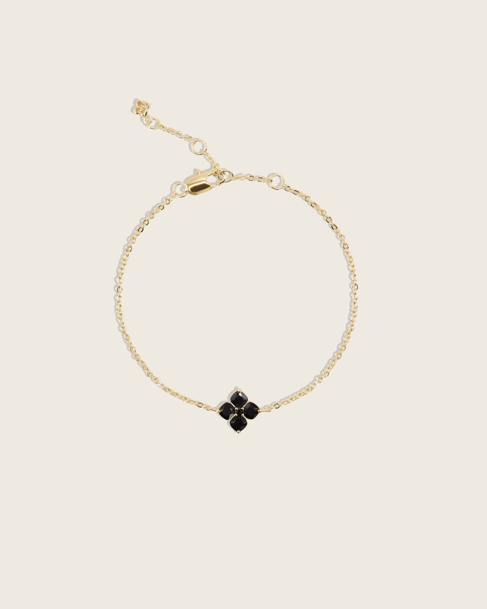 Mini Crystal Hydrangea Bracelet - Espresso