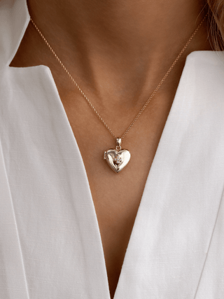 Love Locket Hydrangea Necklace