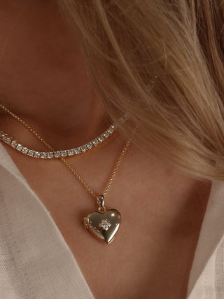 Love Locket Hydrangea Necklace