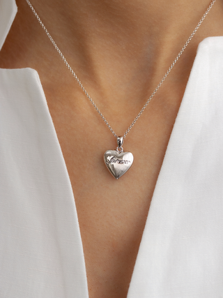 "Forever & Always" Reversible Heart Necklace