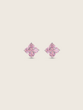 Mini Crystal Hydrangea Stud Earrings - Blush