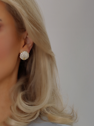 PRE-ORDER 4 WEEKS Muriel Earrings - Gold Pavé