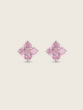 Crystal Hydrangea Stud Earrings - Blush