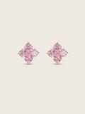 Crystal Hydrangea Stud Earrings - Blush