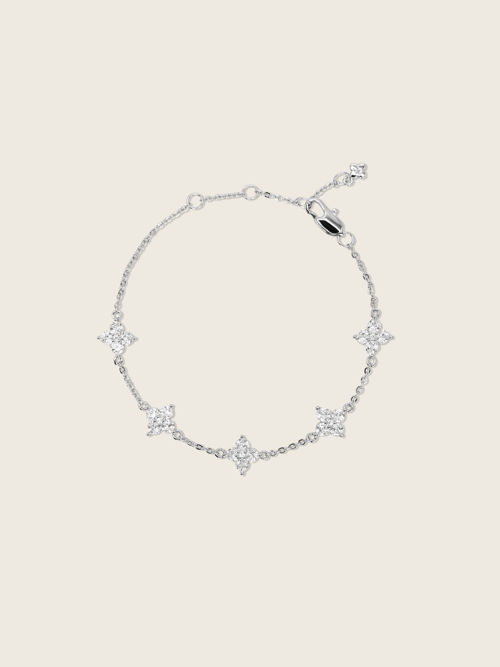 Multi-Petite Crystal Hydrangea Bracelet
