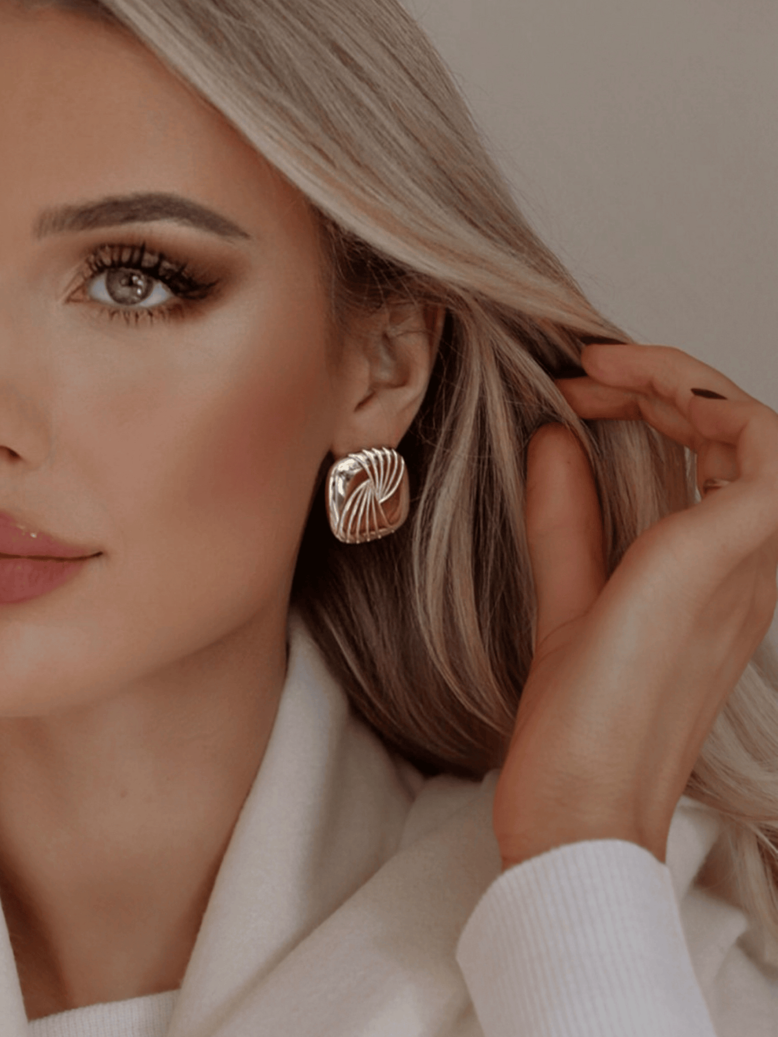 Miranda Gold Statement Earrings