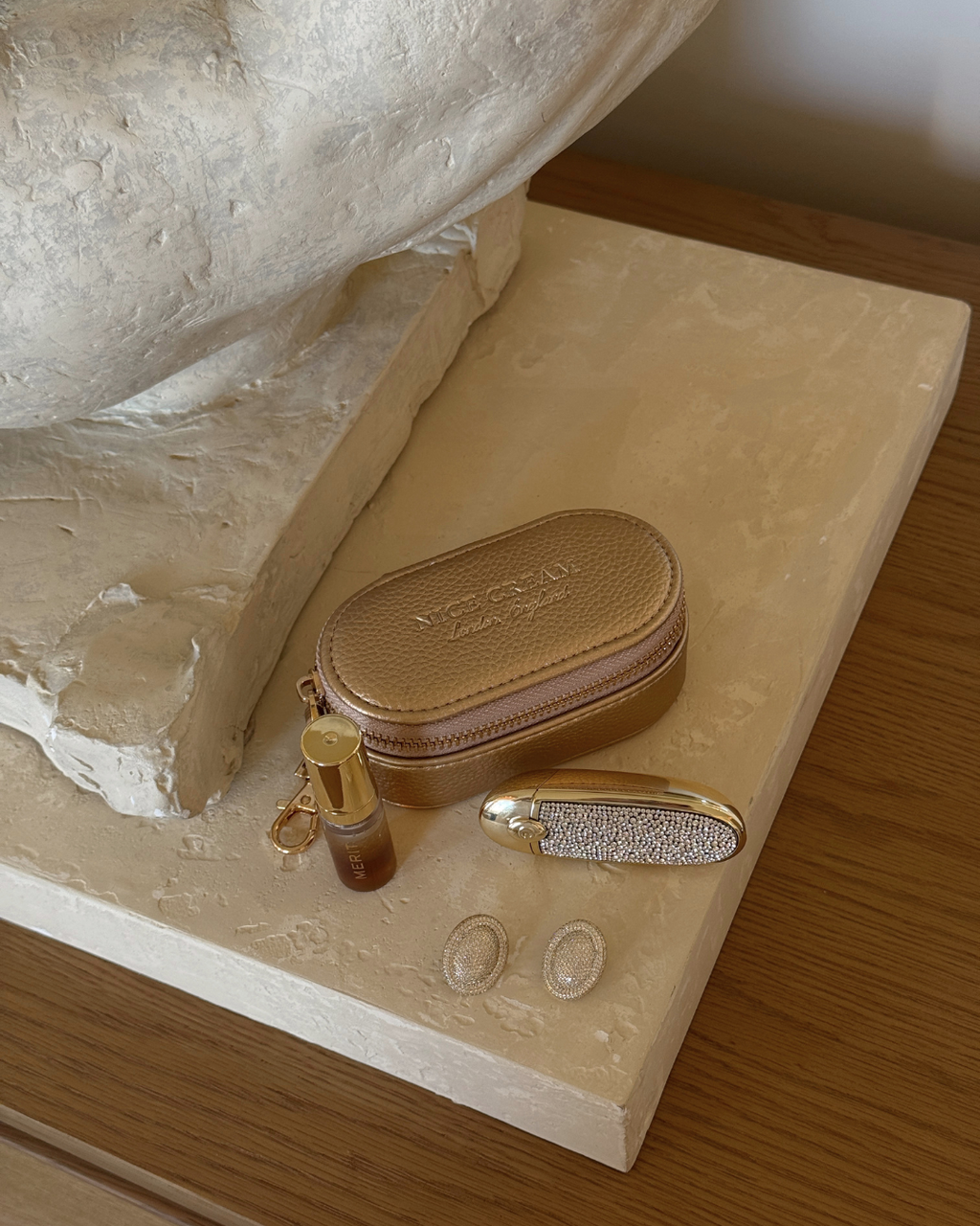 Small Jewellery Case - Champagne