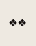 Crystal Hydrangea Stud Earrings - Espresso