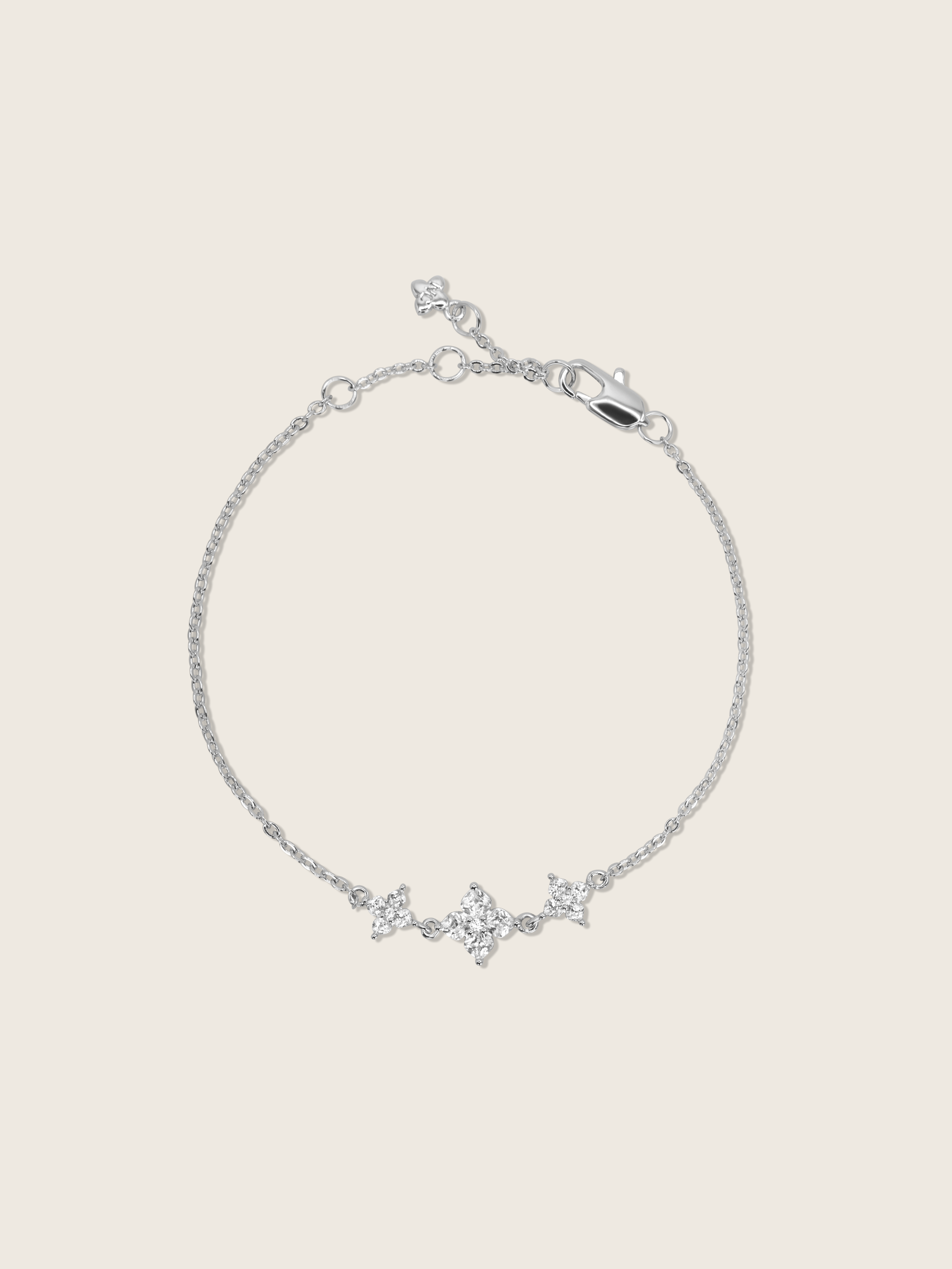 Triple Crystal Hydrangea Bracelet