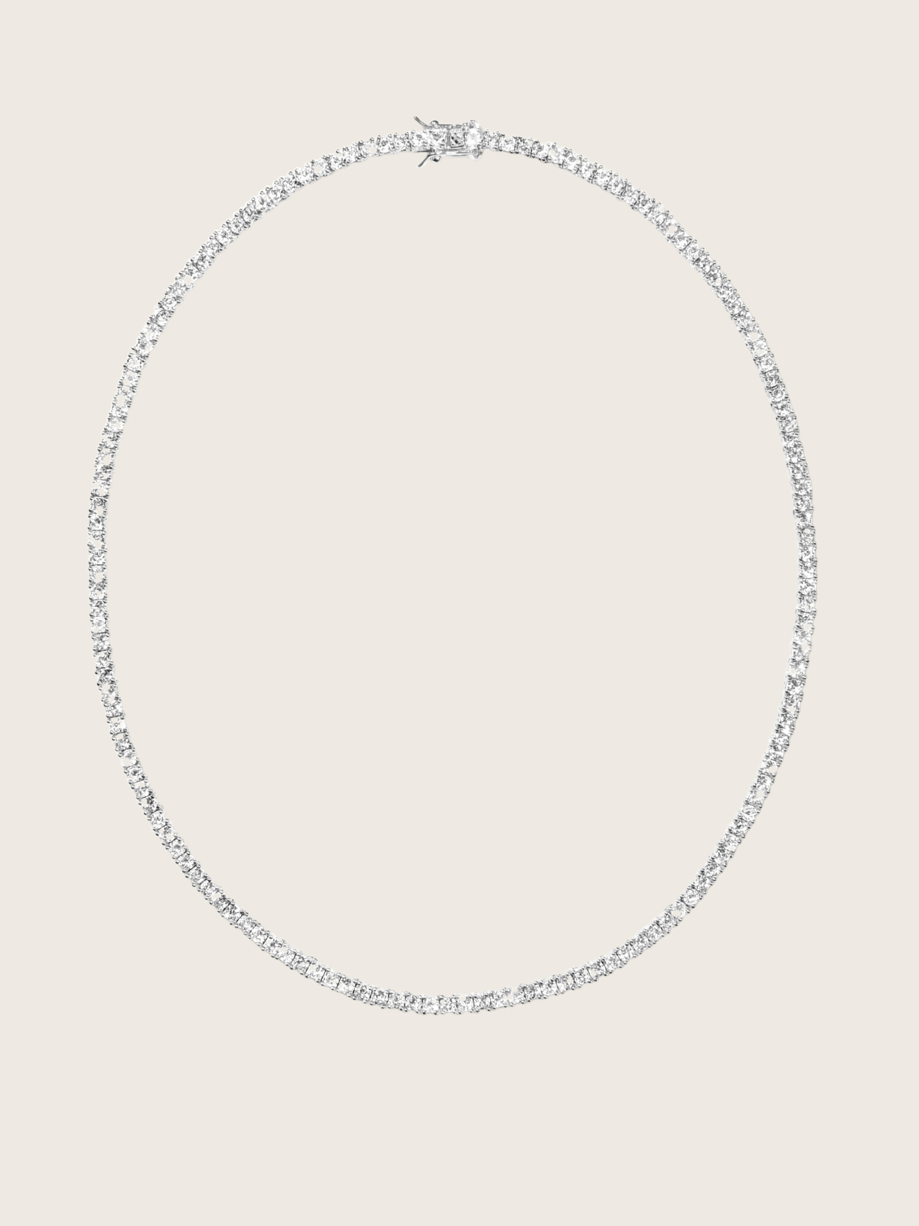 Celeste Tennis Necklace - Silver