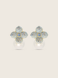 Hydrangea Earrings - Light Blue