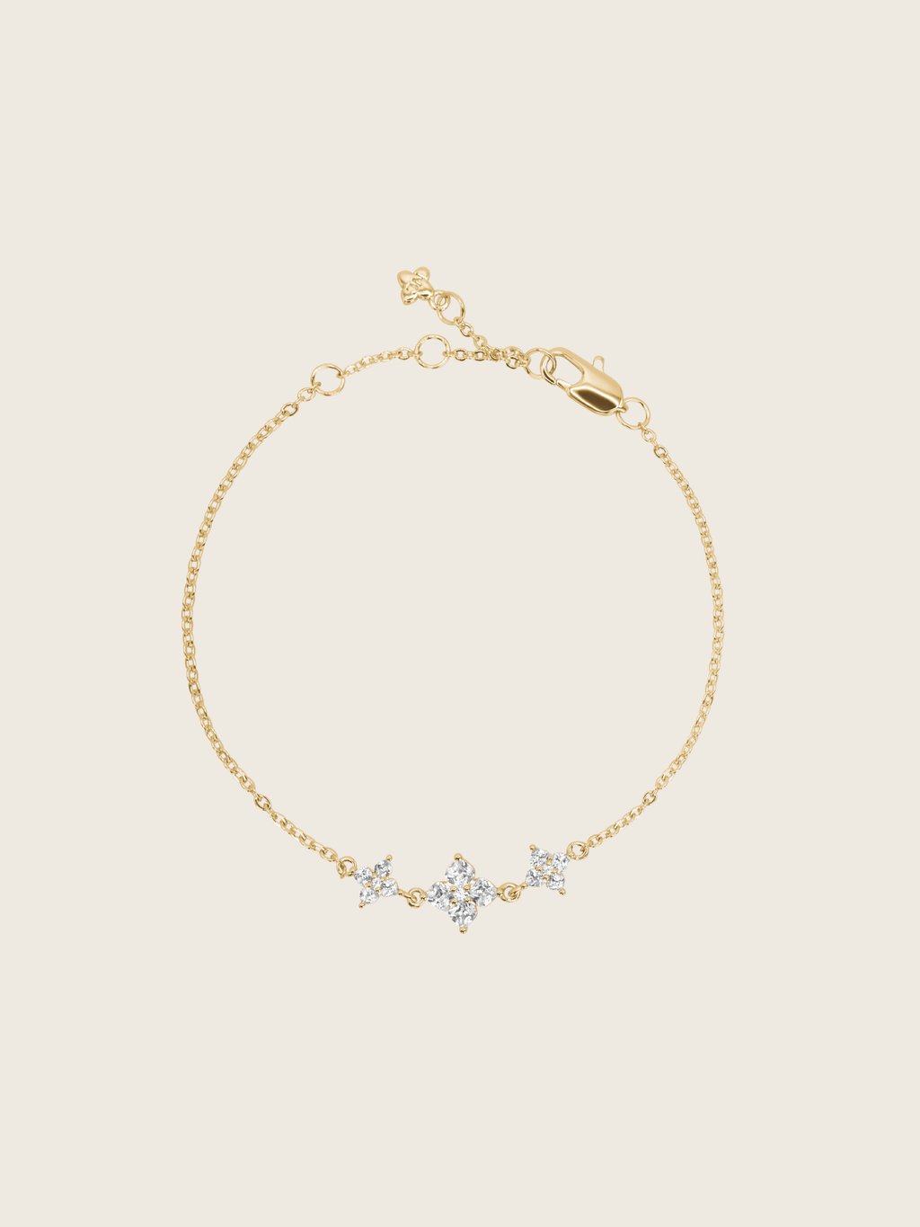 Triple Crystal Hydrangea Bracelet