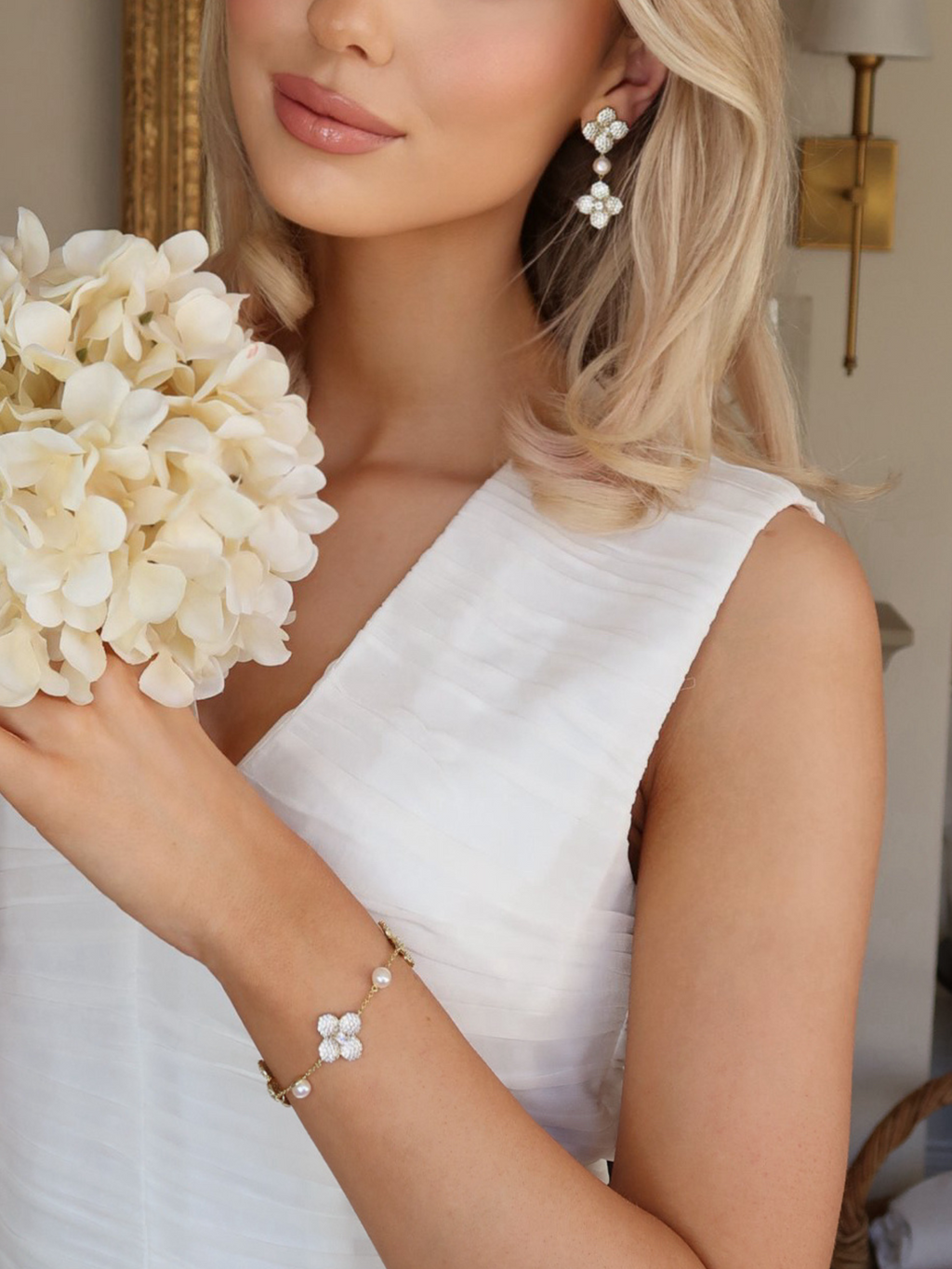 Hydrangea Pearl Bracelet
