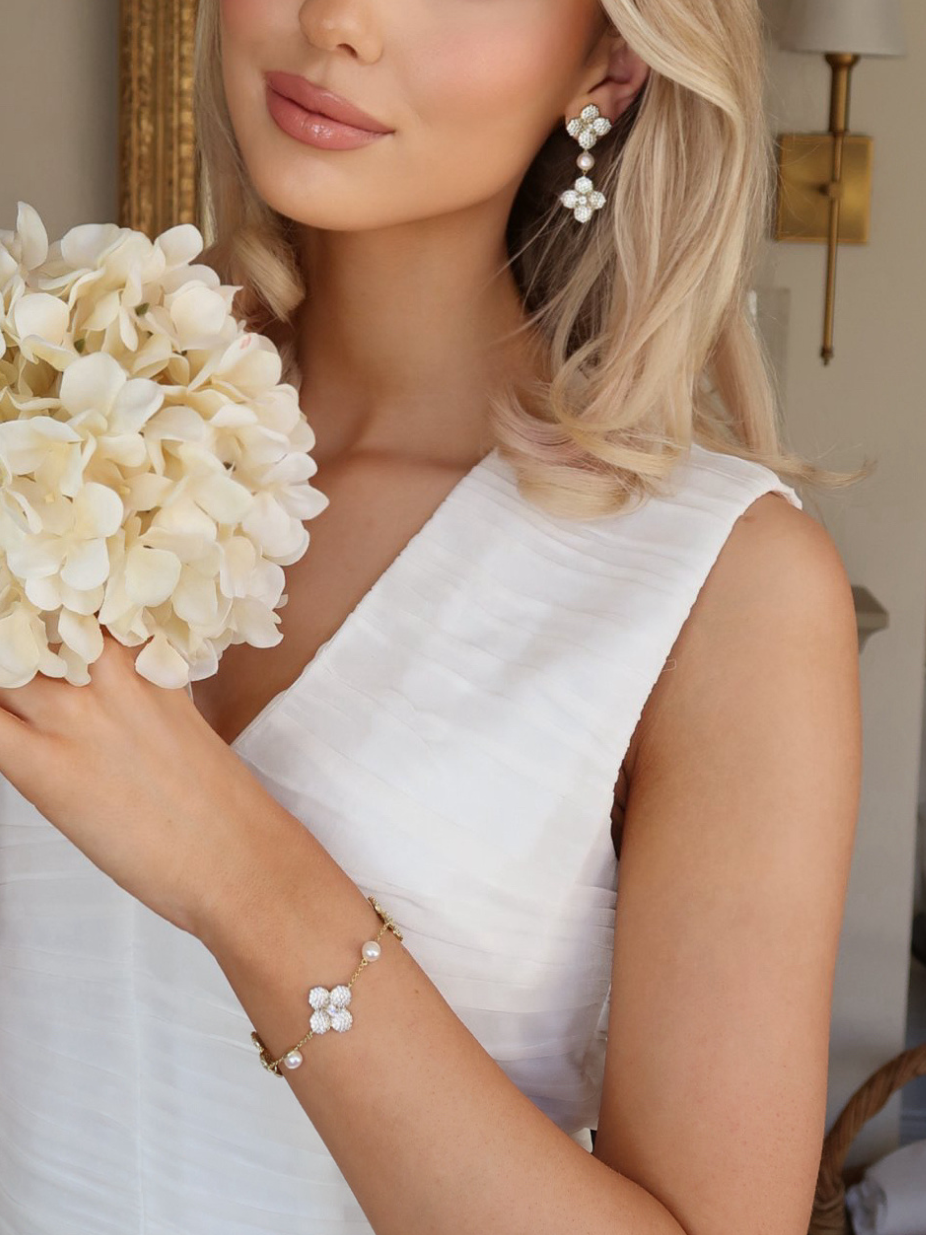 Hydrangea Pearl Bracelet