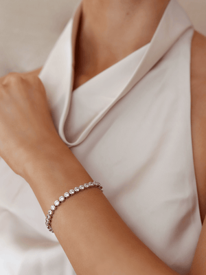 Serena Tennis Bracelet - Silver