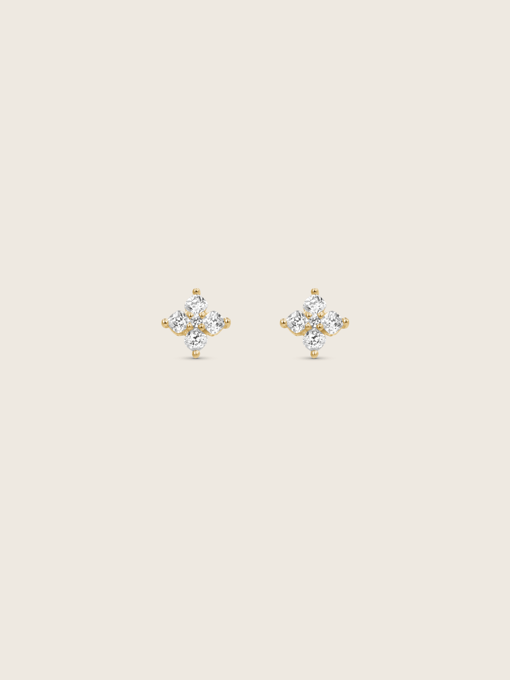 Micro Crystal Hydrangea Stud Earrings