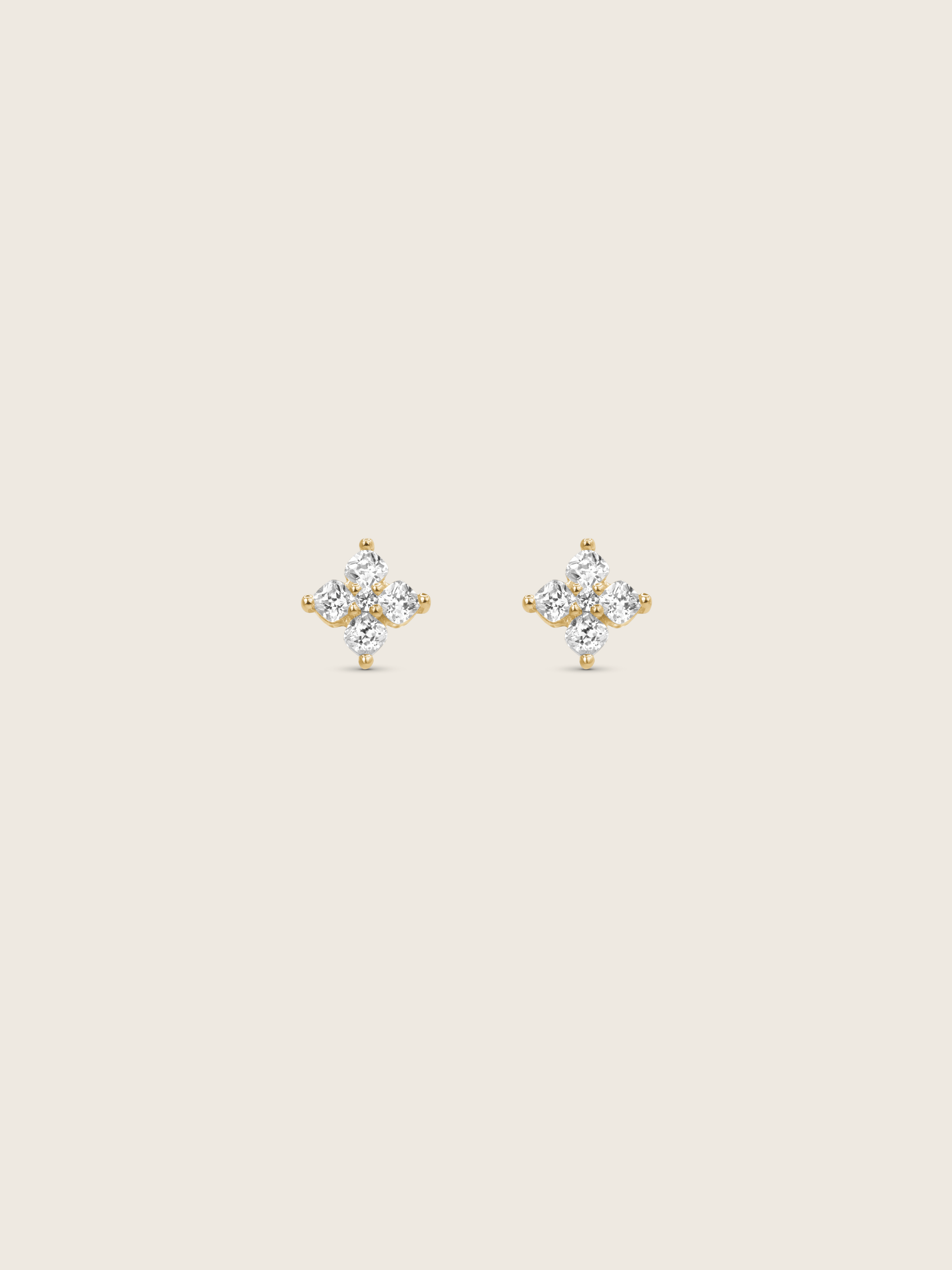 Micro Crystal Hydrangea Stud Earrings
