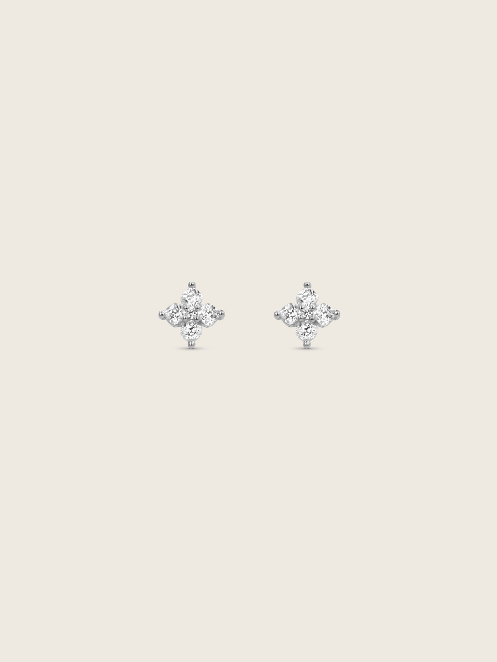 Micro Crystal Hydrangea Stud Earrings