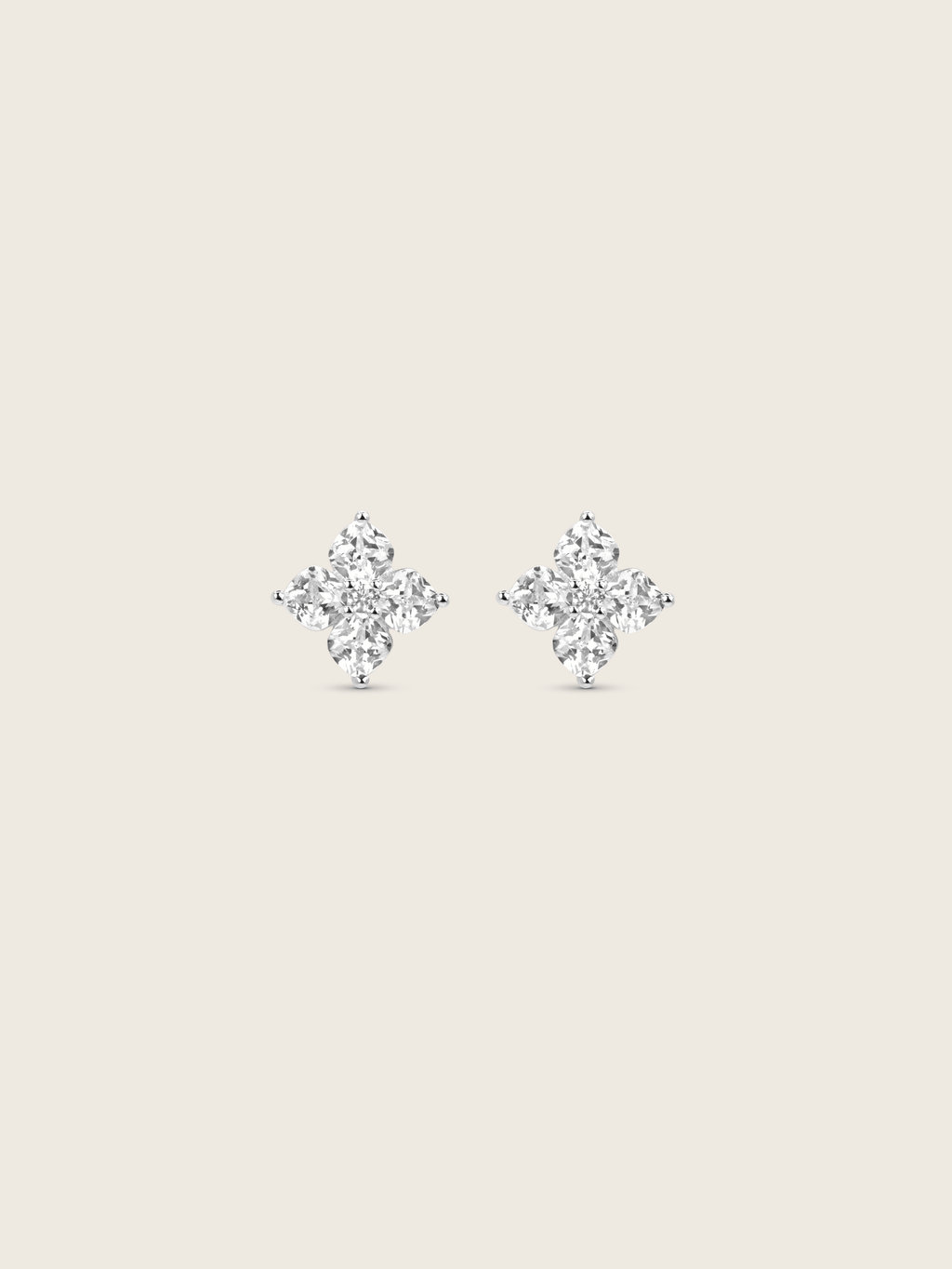 Petite Crystal Hydrangea Stud Earrings