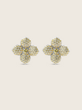 Hydrangea Stud Earrings - Lemon Drop