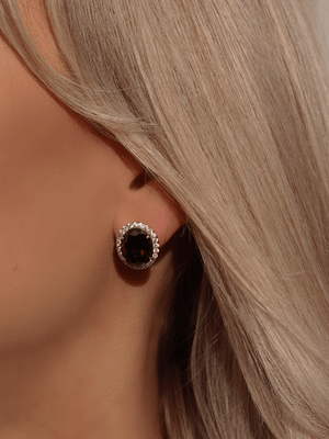 Belle Earrings - Dark Brown