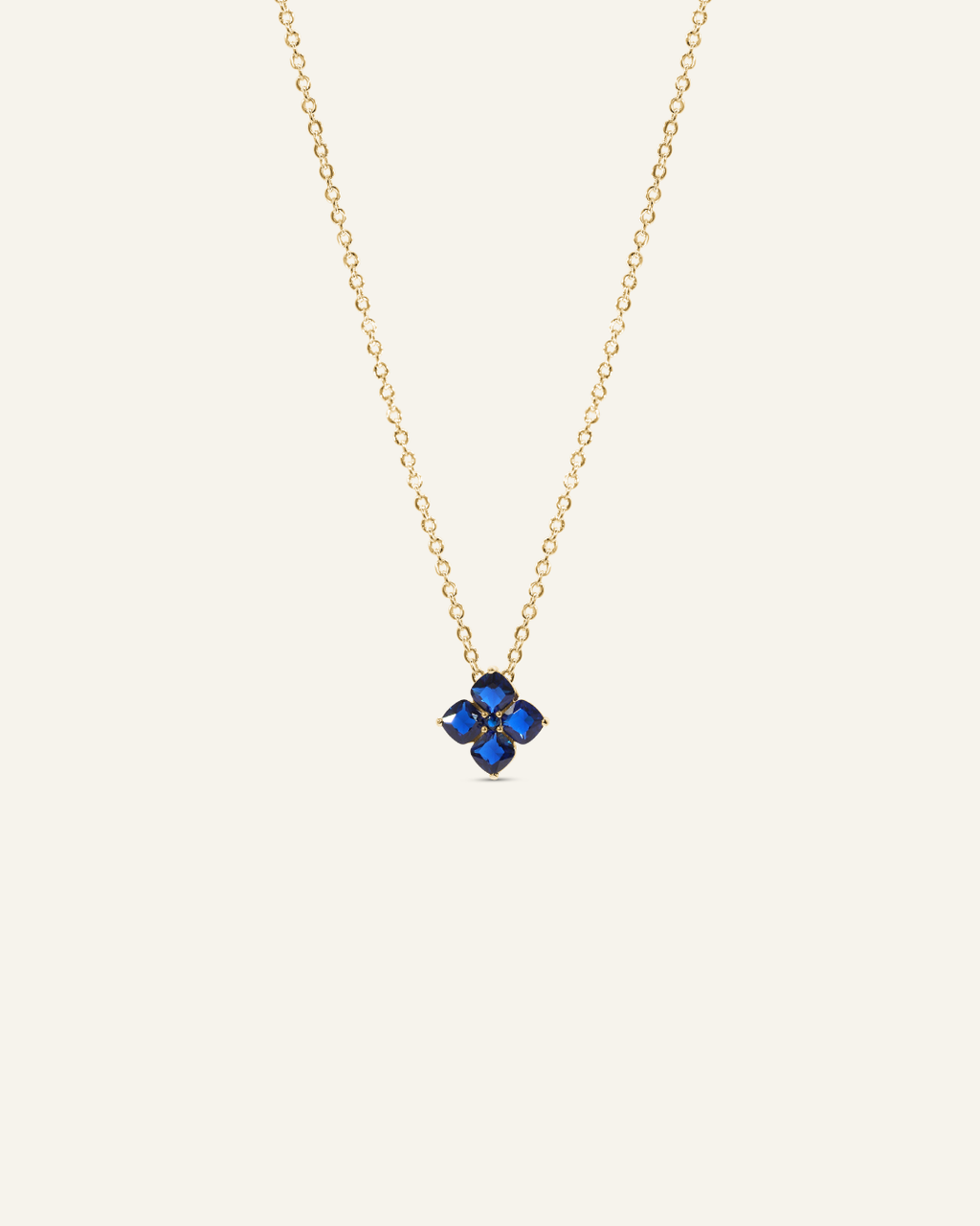 Mini Crystal Hydrangea Necklace - Blueberry