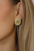 Desirée Oval Earrings - Lemon Drop