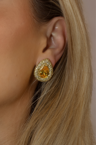 Desirée Pear Earrings - Lemon Drop
