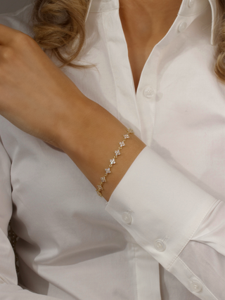 Micro Crystal Hydrangea Bracelet