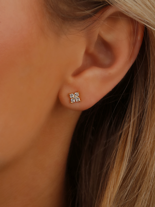 🎁 Micro Crystal Hydrangea Stud Earrings (100% off)