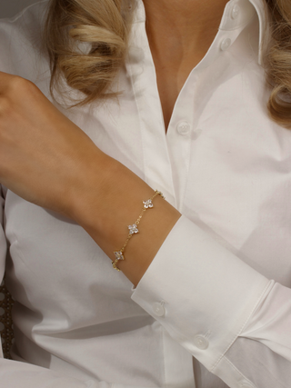 Multi-Petite Crystal Hydrangea Bracelet