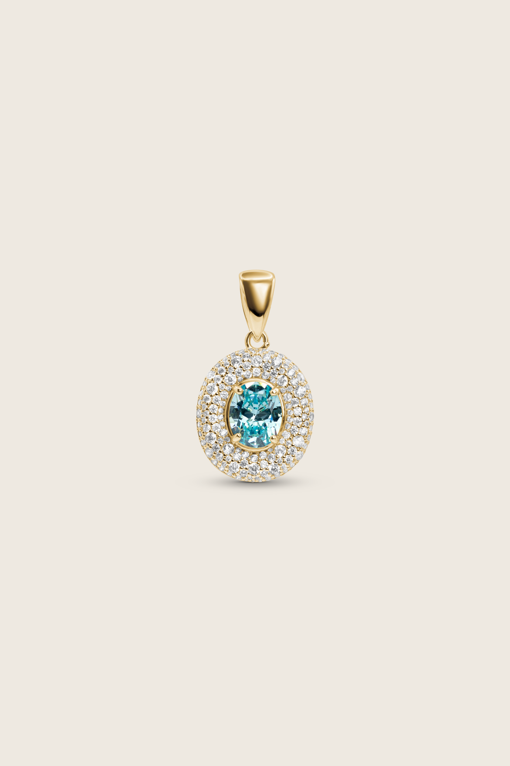 Desirée Oval Charm - Aqua