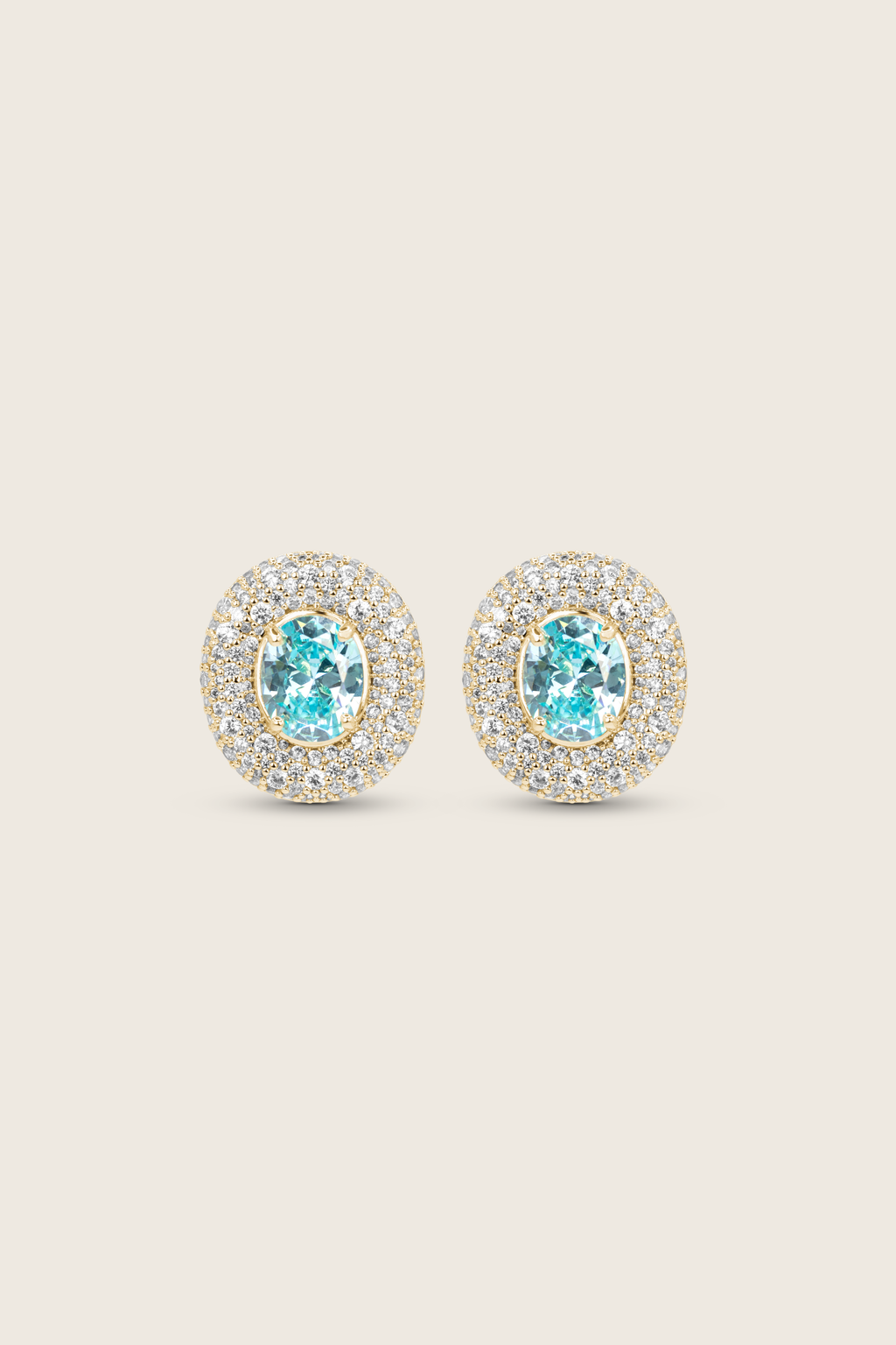 Desirée Oval Earrings - Aqua