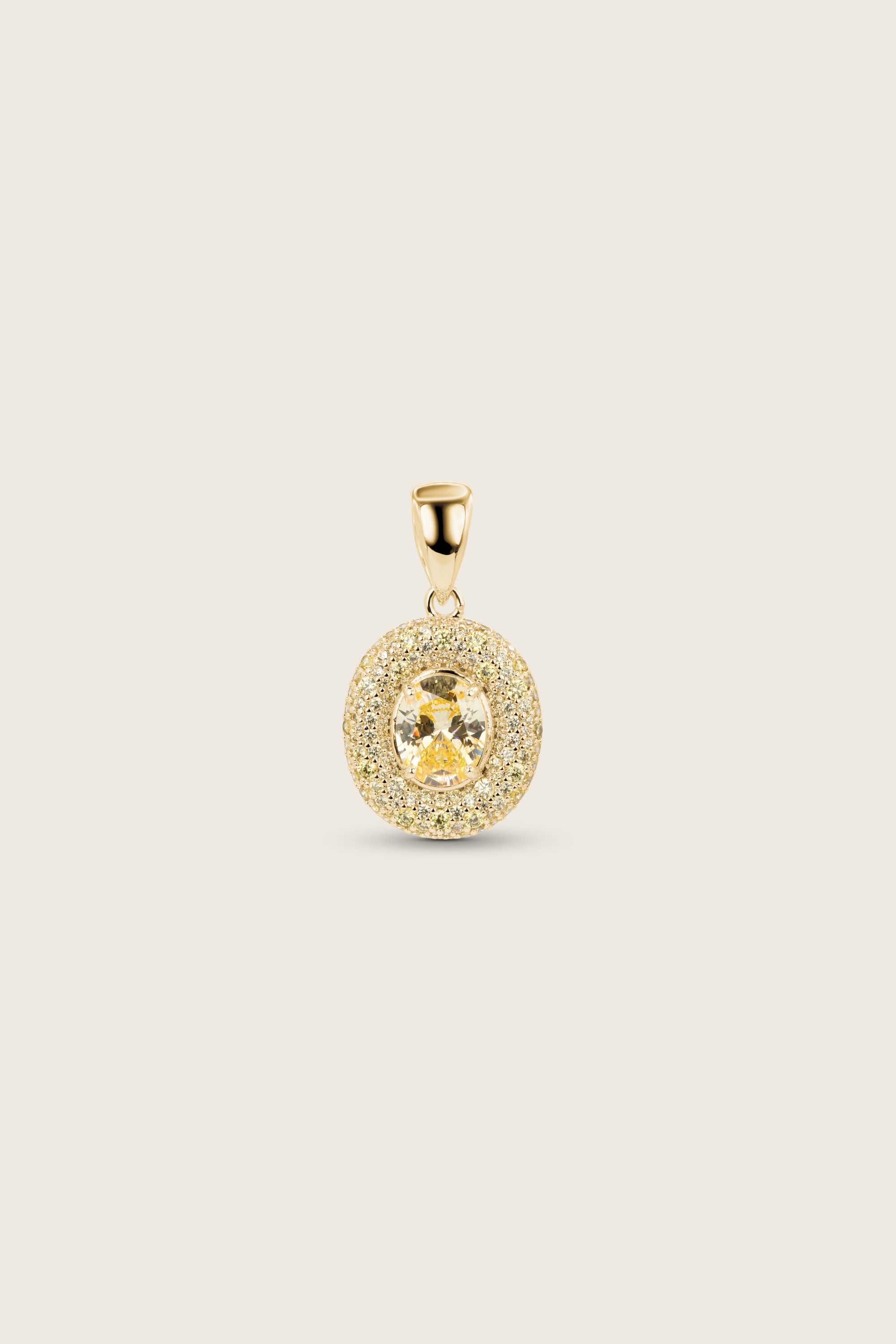 Desirée Oval Charm - Lemon Drop