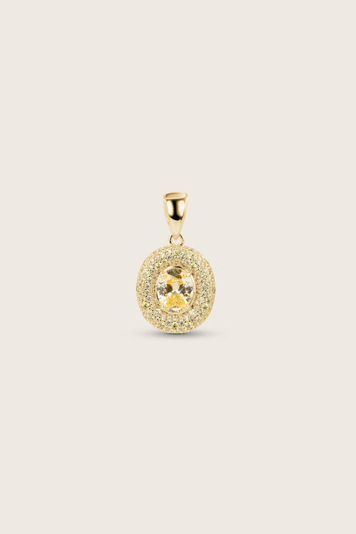 Desirée Oval Charm - Lemon Drop