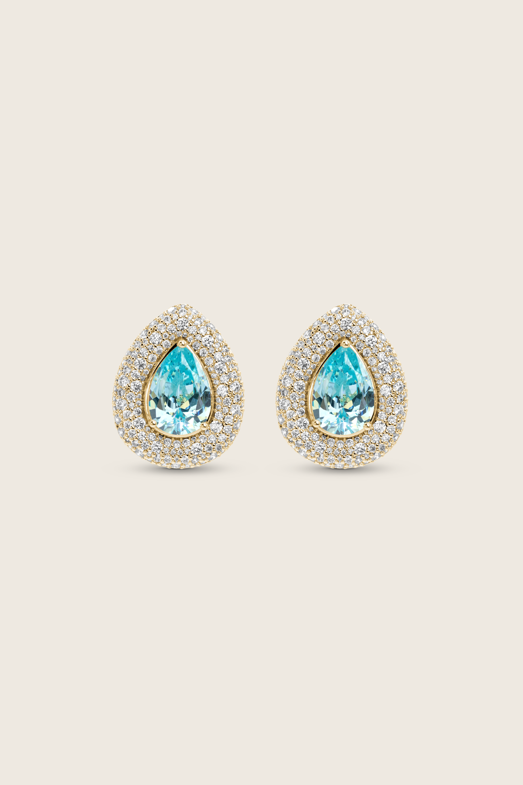 Desirée Pear Earrings - Aqua