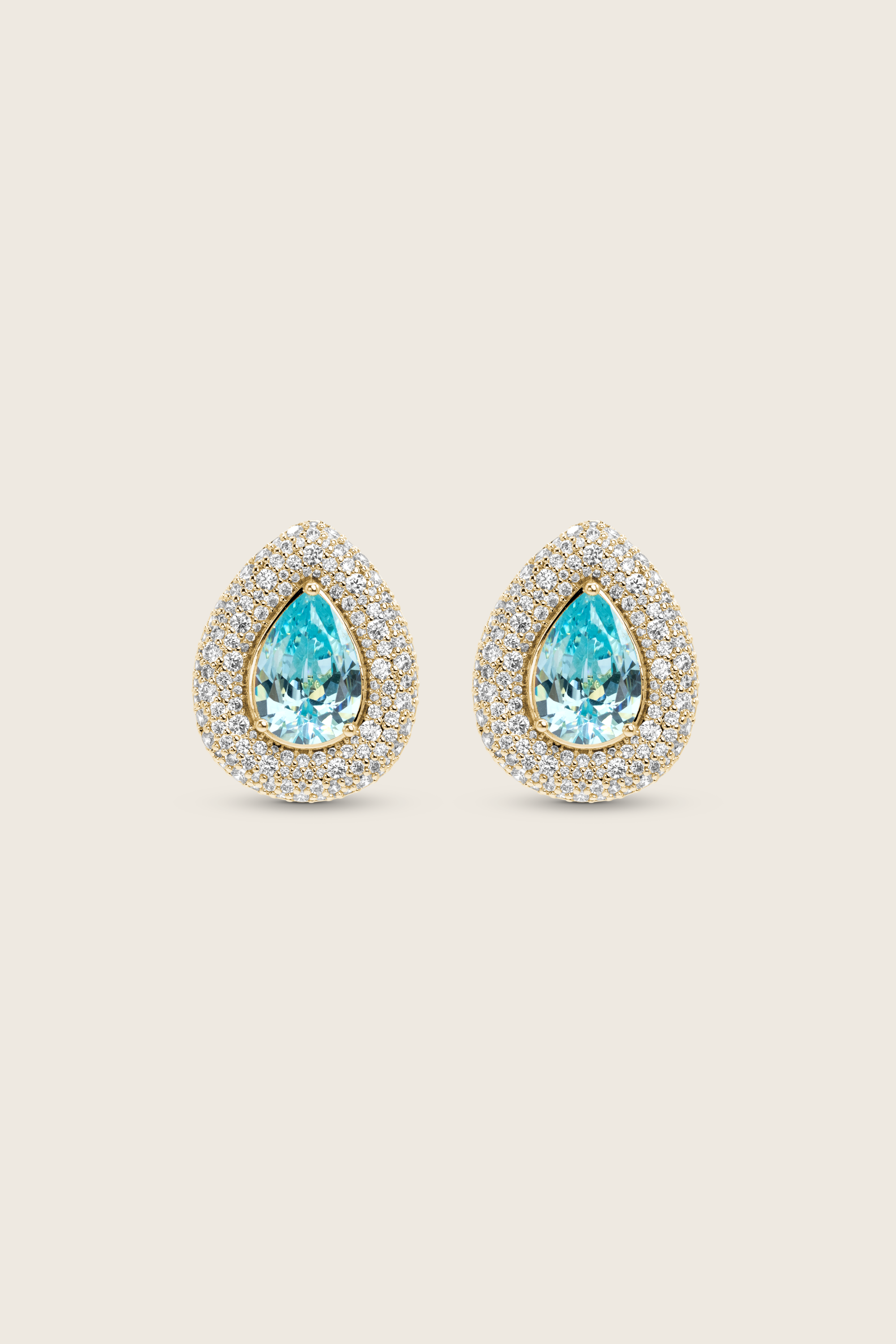 Desirée Pear Earrings - Aqua