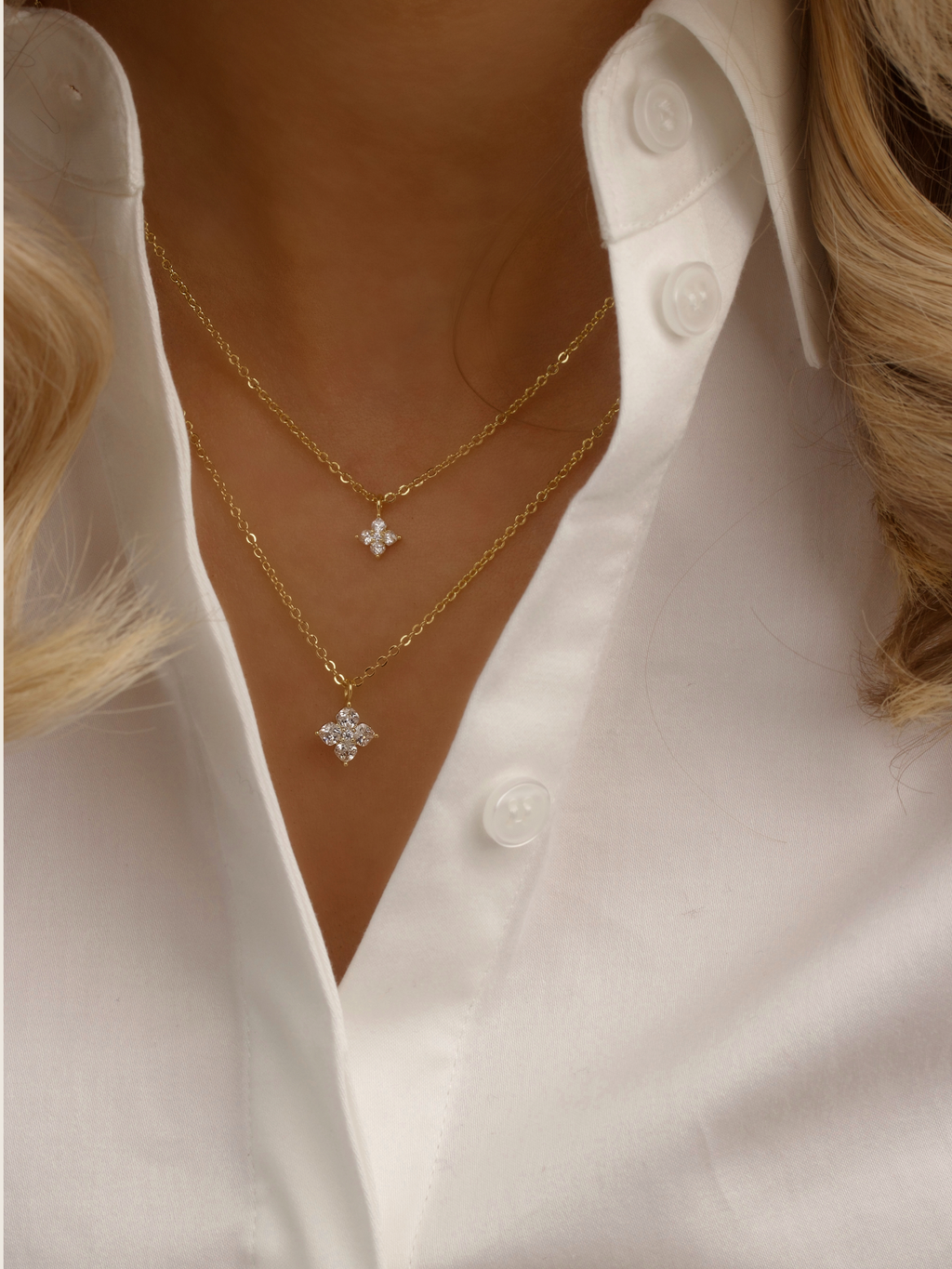 Micro Crystal Hydrangea Necklace